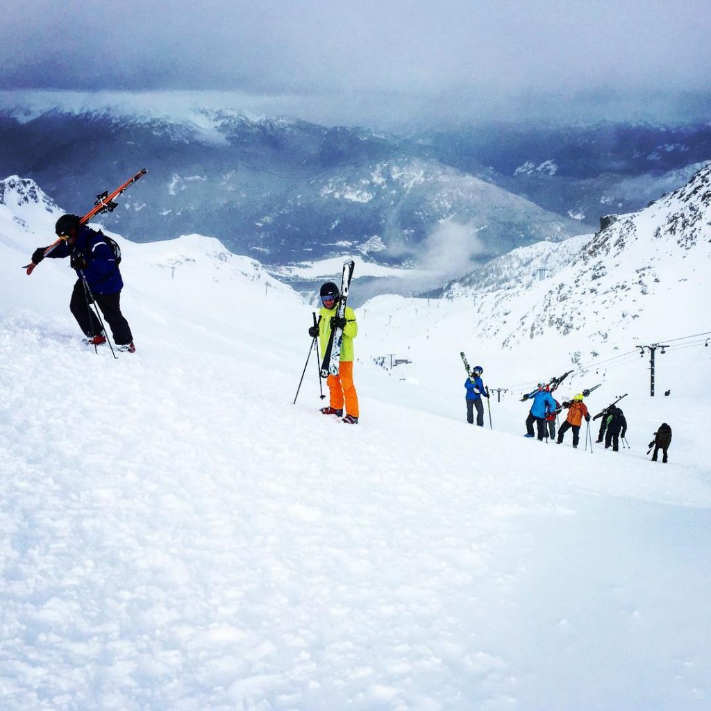 Climbing to the Blackcomb Glacier