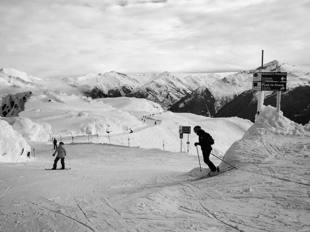 Peak of Whistler, down the backside